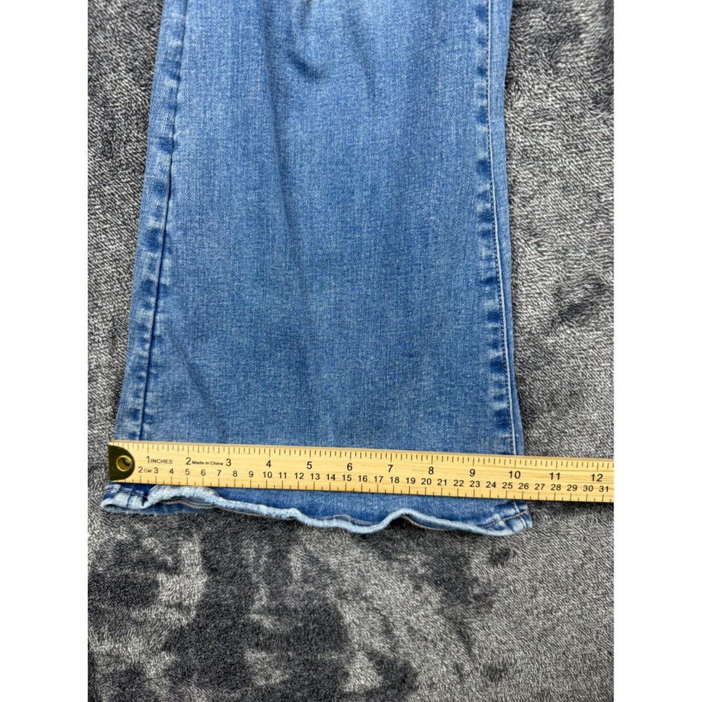 American Eagle Flare Jeans Womens 10 Blue Curvy Super High-Rise Distressed - Picture 5 of 9